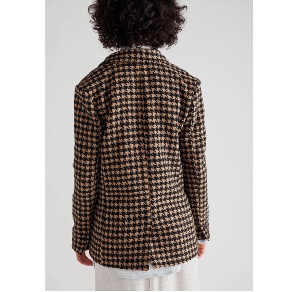 Free People BlankNYC Book Club Houndstooth Double Breasted Blazer - Picture 2 of 8